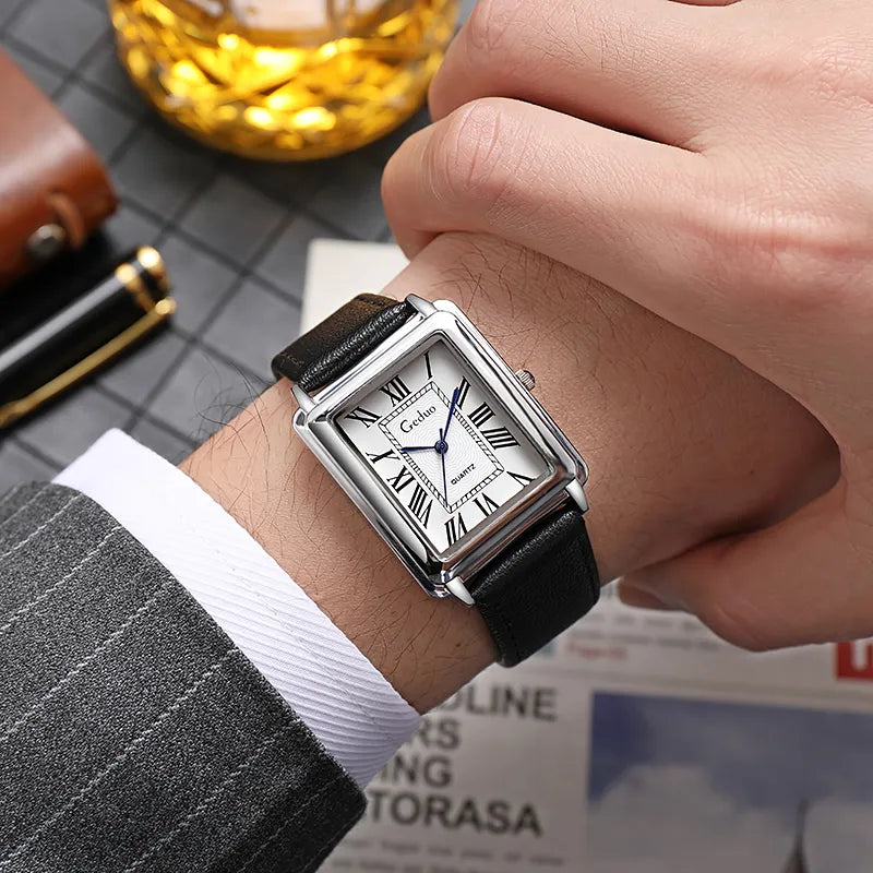 Nuovo orologio di lusso rettangolare da uomo