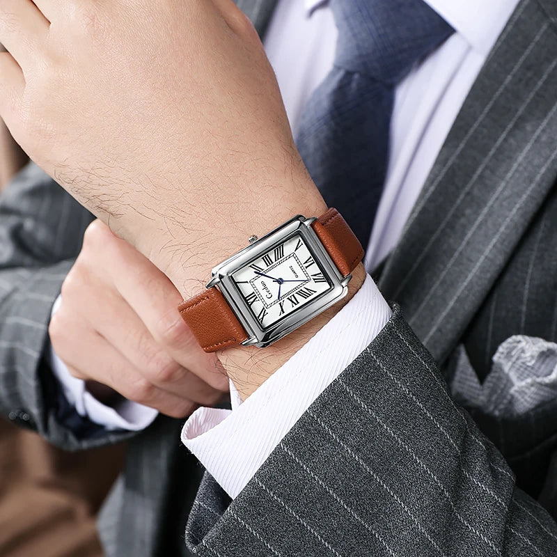 Nuovo orologio di lusso rettangolare da uomo