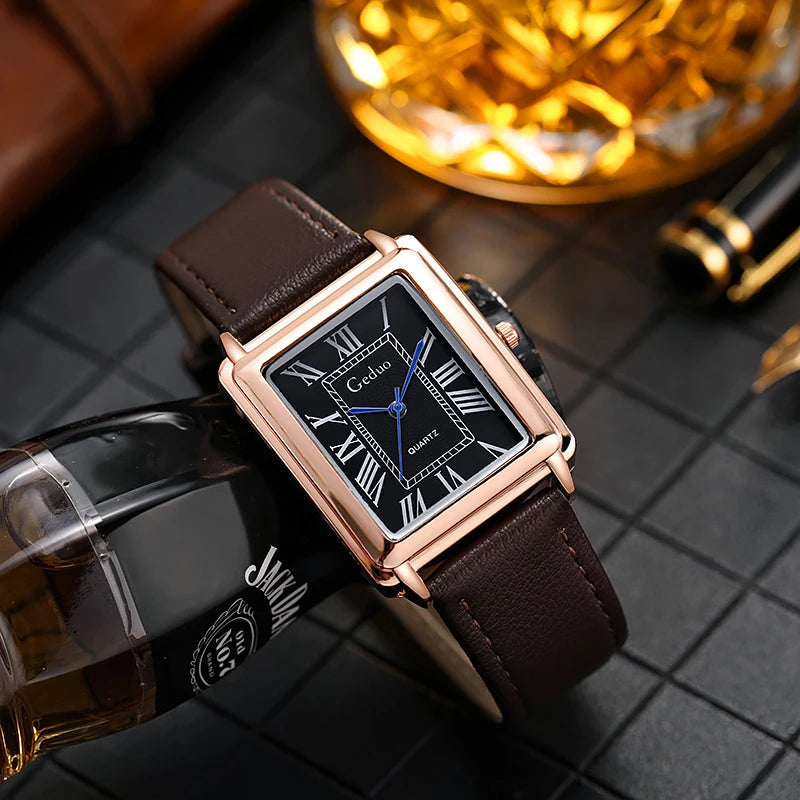 Nuovo orologio di lusso rettangolare da uomo