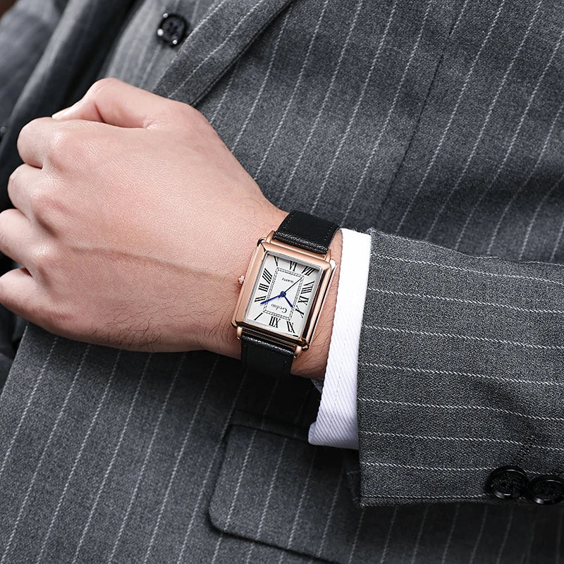 Nuovo orologio di lusso rettangolare da uomo