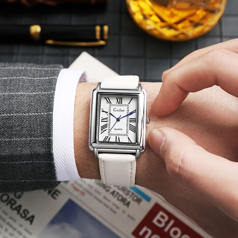 Nuovo orologio di lusso rettangolare da uomo