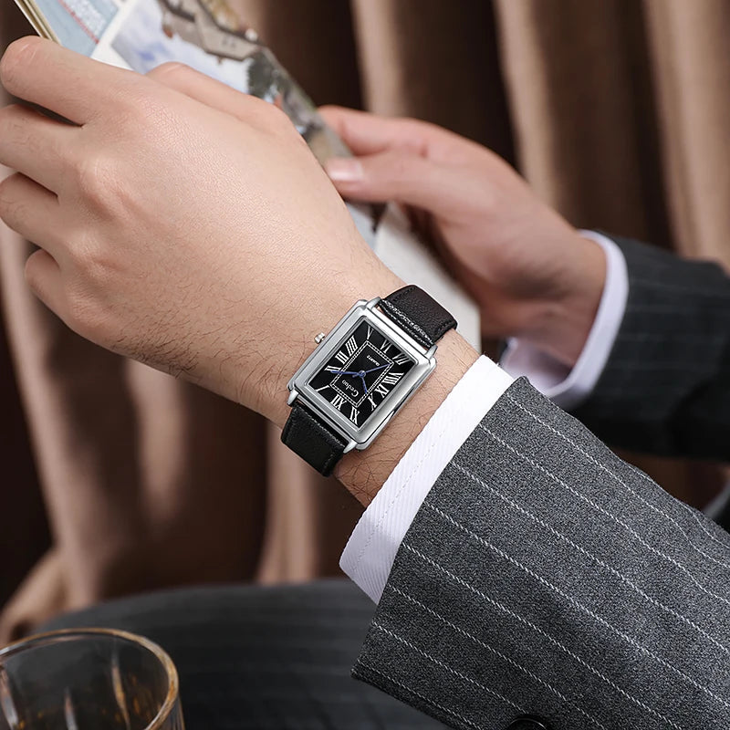 Nuovo orologio di lusso rettangolare da uomo