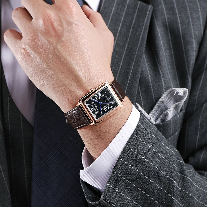 Nuovo orologio di lusso rettangolare da uomo